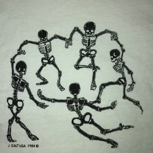 Pacsun John Galt dancing skeletons halloween shirt